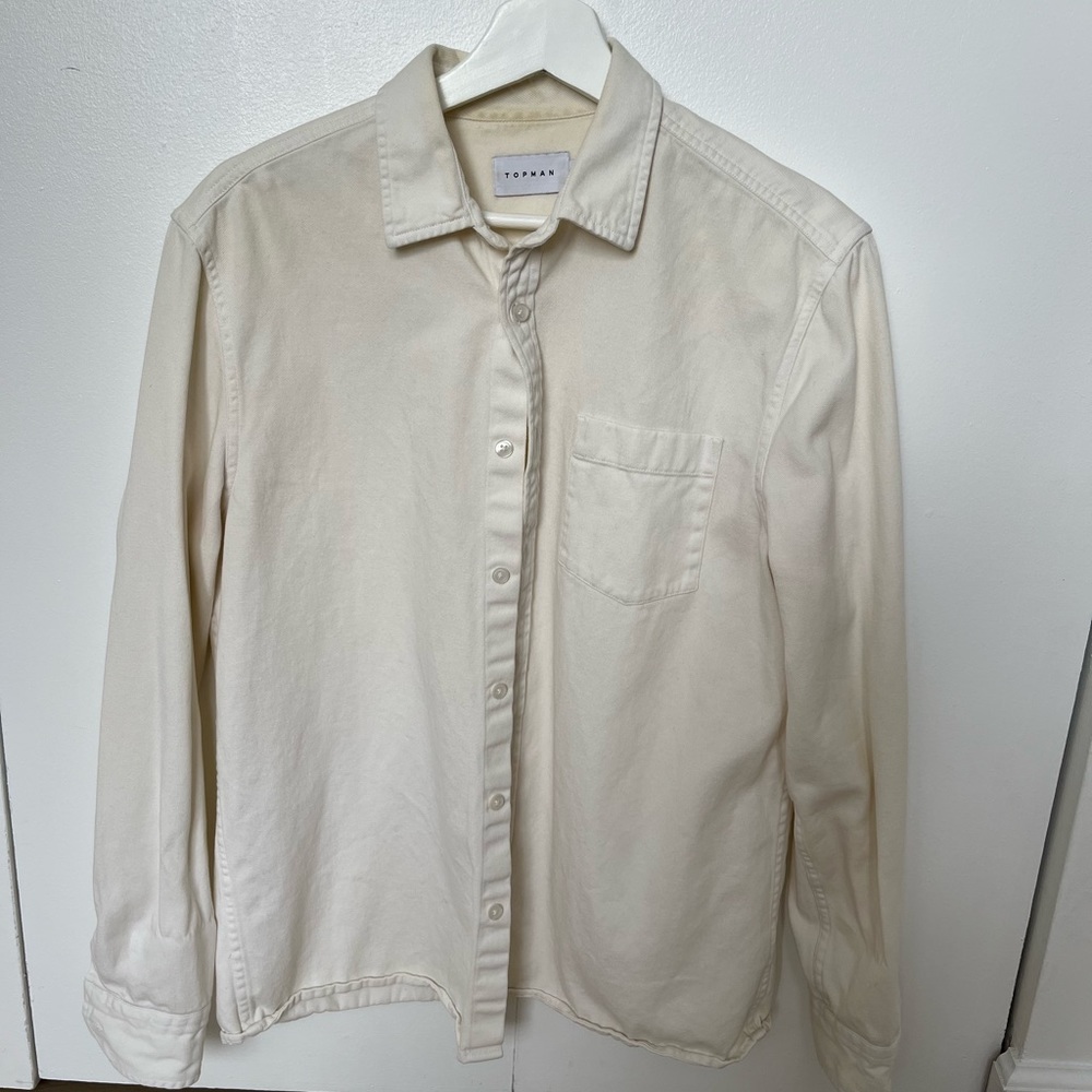 Topman Men’s Cream Overshirt